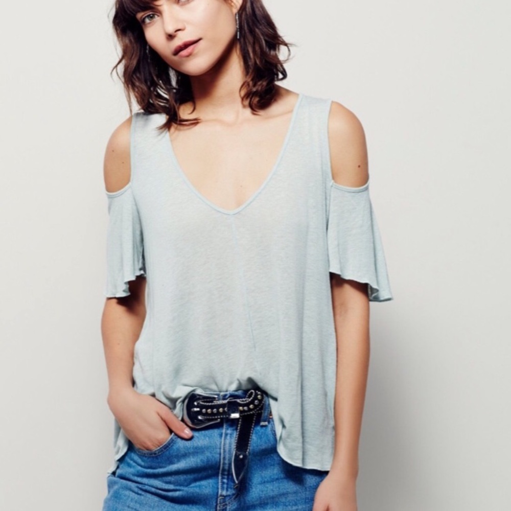 Free People Open Shoulder Top